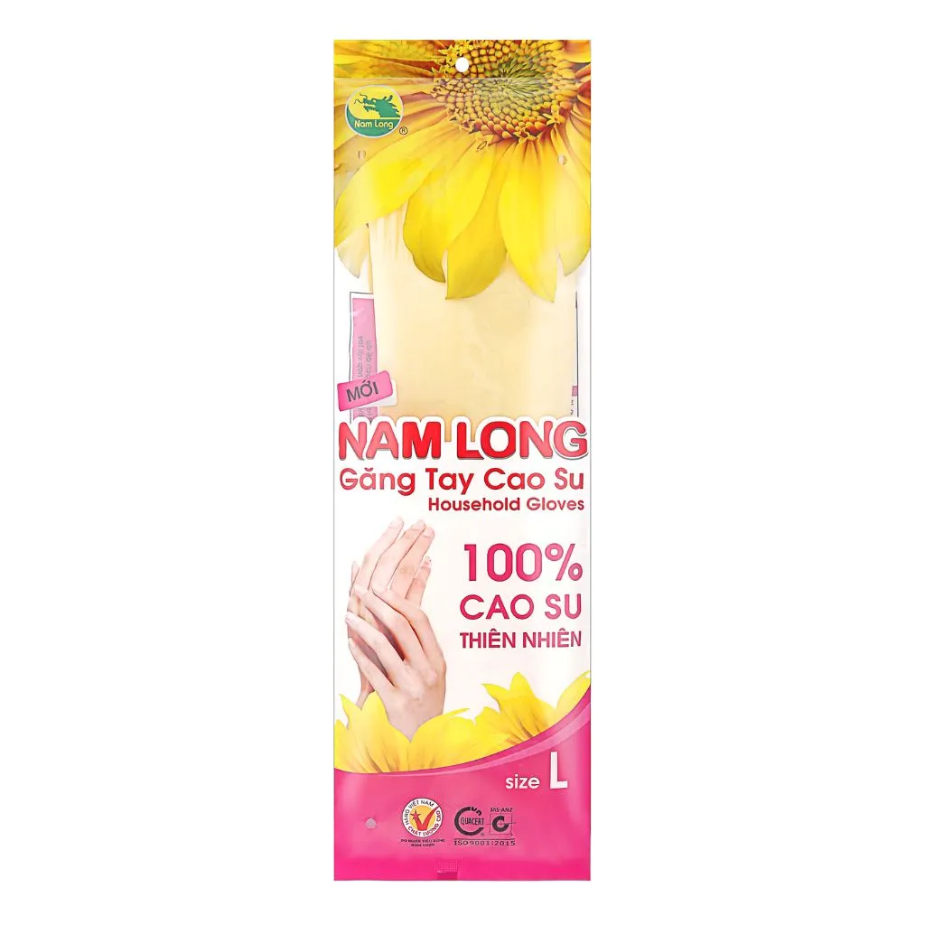 Găng tay cao su vệ sinh Nam Long size Dài L